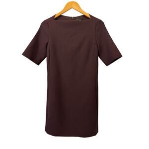 Theory Wool-Blend Stretch Shift Dress Size 6 Made in USA Holiday Corporate Chic